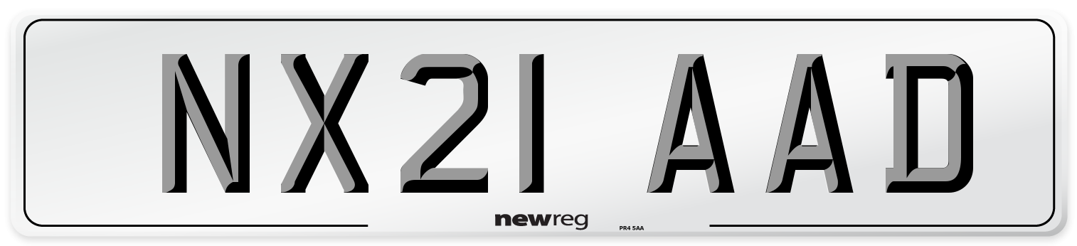 NX21 AAD Number Plate from New Reg